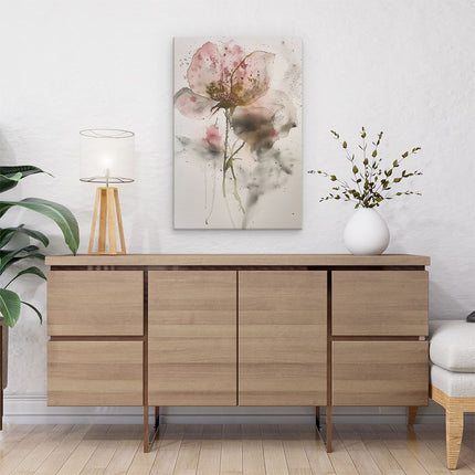 Canvas schilderij interieur Aquarelkunstwerk van een Bloem