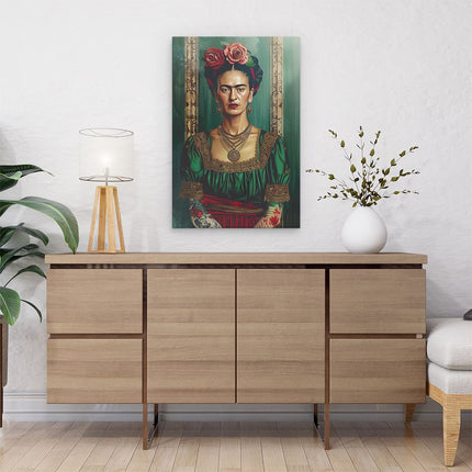 Canvas schilderij interieur Frida Kahlo