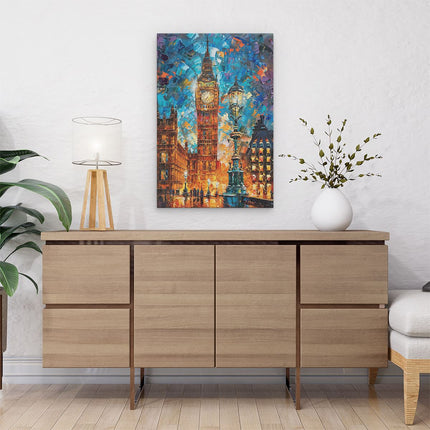 Canvas schilderij interieur Kunstwerk van de Big Ben 's Nachts