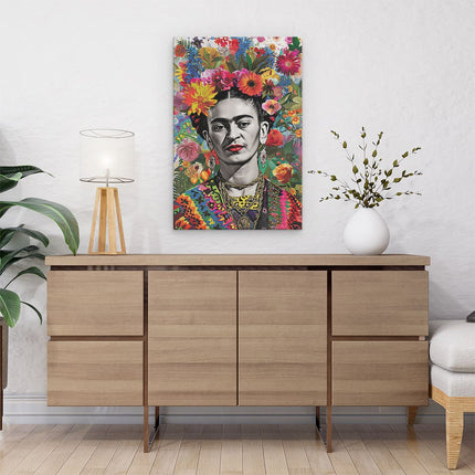Canvas schilderij interieur Frida Kahlo - Frida Kahlo Kunstafdruk