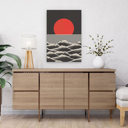 Canvas schilderij interieur De Zon komt op boven de Oceaan