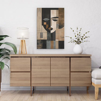 Canvas schilderij interieur Abstract Kunstwerk van het Gezicht van een Vrouw