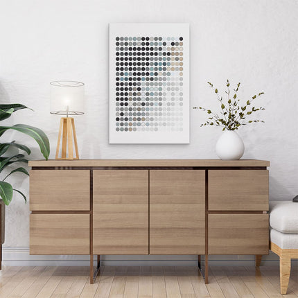 Canvas schilderij interieur Zwart Wit Afbeelding van een Stippatroon