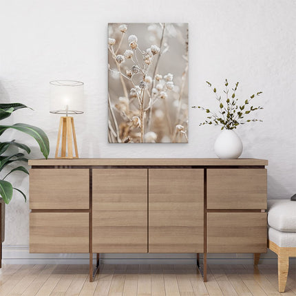 Canvas schilderij interieur Gedroogde Bloemen in een Veld