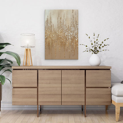 Canvas schilderij interieur Druppelend Water op een Muur