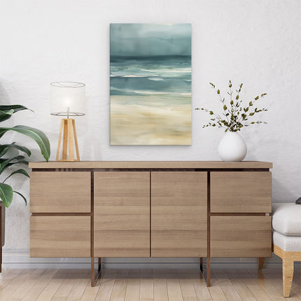 Canvas schilderij interieur Aquarelkunstwerk van een Strand