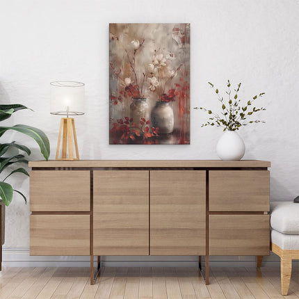 Canvas schilderij interieur Twee Vazen ​​Met Bloemen Erin