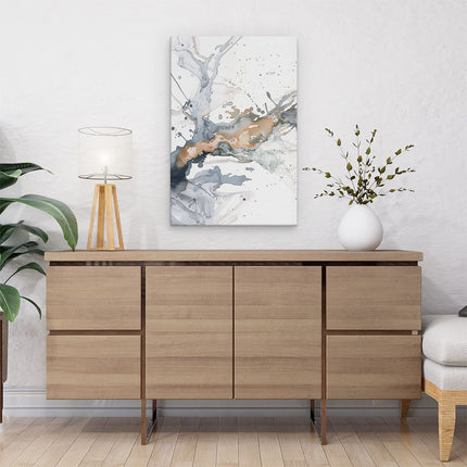 Canvas schilderij interieur Scheutje Verf op een Witte Achtergrond