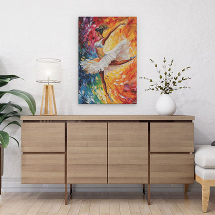 Canvas schilderij interieur Kunstwerk van een Ballerina