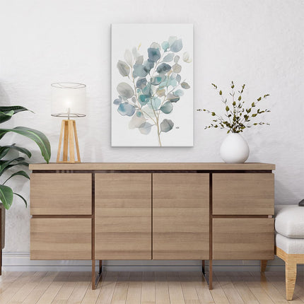 Canvas schilderij interieur Aquarelkunstwerk van Eucalyptusbladeren