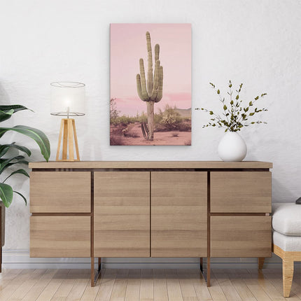 Canvas schilderij interieur Saguaro-Cactus in de Woestijn