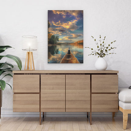 Canvas schilderij interieur Kano op het Water