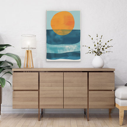 Canvas schilderij interieur De Zon komt op boven de Oceaan