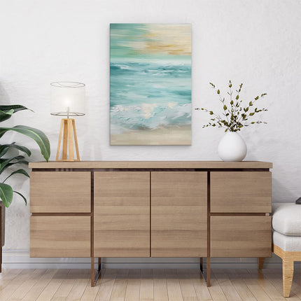 Canvas schilderij interieur Kunstwerk van de Oceaan bij Zonsondergang
