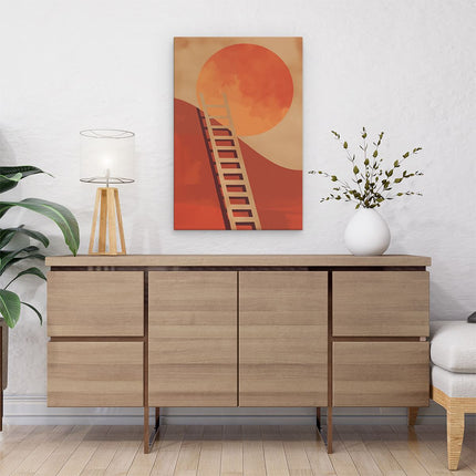 Canvas schilderij interieur Ladder naar de Top van een Heuvel