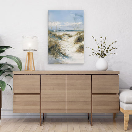 Canvas schilderij interieur Kunstwerk van een Strand met Zandduinen