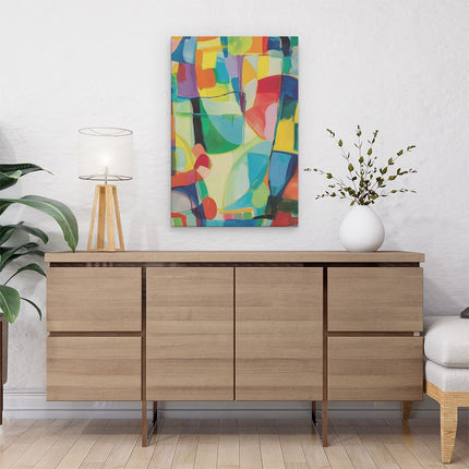 Canvas schilderij interieur Abstract Kunstwerk met Kleurrijke Vormen