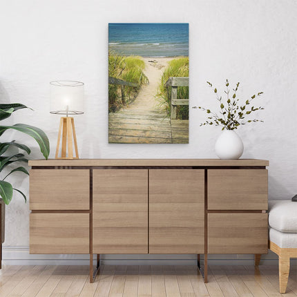Canvas schilderij interieur Strandpad