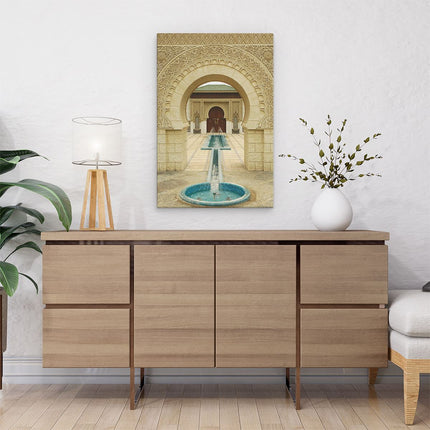 Canvas schilderij interieur Fontein