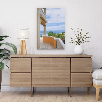 Canvas schilderij interieur Balkon II (links)