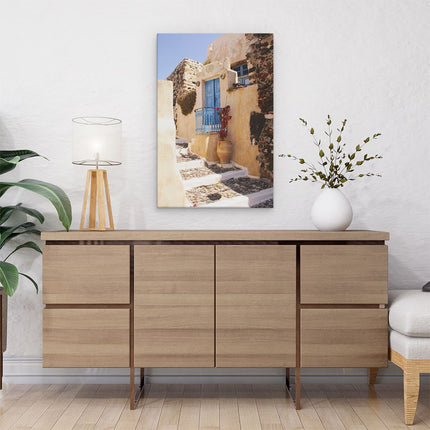 Canvas schilderij interieur Grieks Straatje