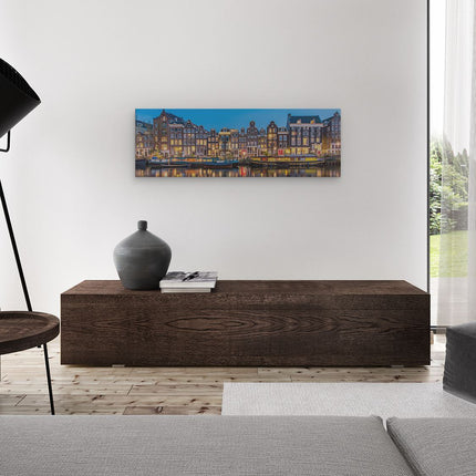 Canvas Schilderij Woonkamer Schilderij Drie Strandlopers op het Strand