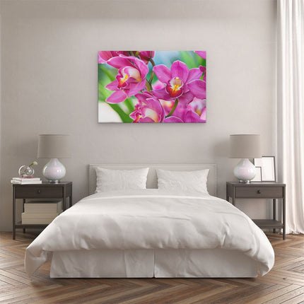 Canvas schilderij slaapkamer Licht Paarse Orchidee Bloemen 