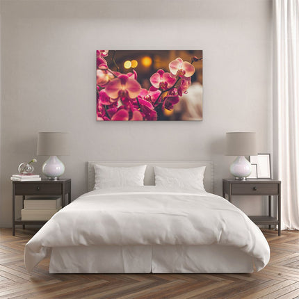 Canvas schilderij slaapkamer Roze Orchidee Bloemen