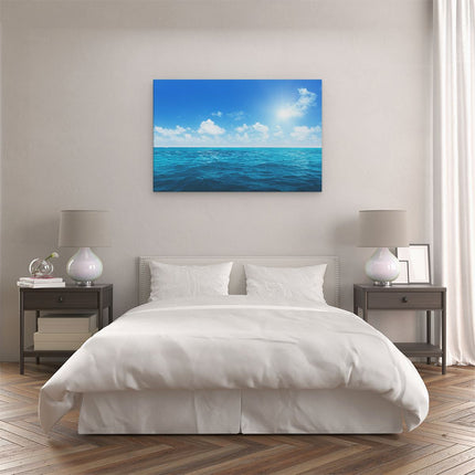Canvas schilderij slaapkamer Water Midden Op Zee Met Zonneschijn 