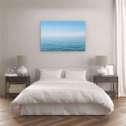 Canvas schilderij slaapkamer Zee Met Een Blauw Hemel Achtergrond