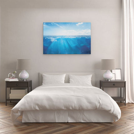 Canvas schilderij slaapkamer Helder Blauwe Zee Onder Water