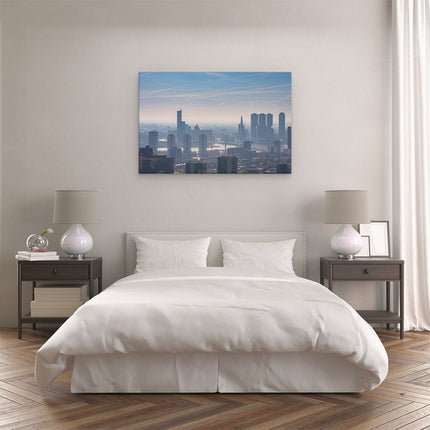 Canvas schilderij slaapkamer Rotterdamse Skyline