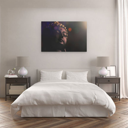Canvas schilderij slaapkamer Boeddha Beeld Met Gouden Sierraden