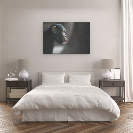 Canvas schilderij slaapkamer Verbaasde Aap Vanaf De Zijkant