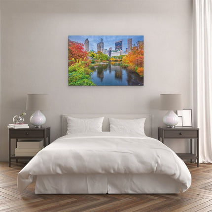 Canvas schilderij slaapkamer Kleurrijke Central Park Tijdens De Herfst
