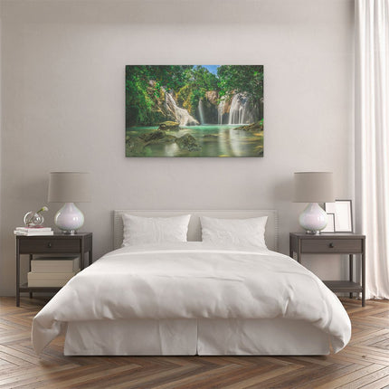 Canvas schilderij slaapkamer Tropische Waterval 