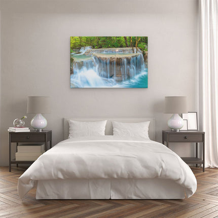 Canvas schilderij slaapkamer Waterval In Het Bos In Thailand