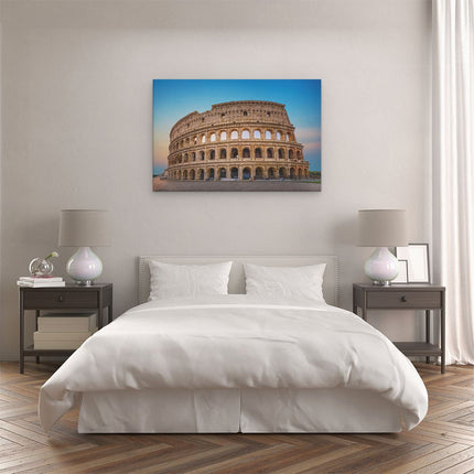 Canvas schilderij slaapkamer Colosseum in Rome met de Blauwe Lucht