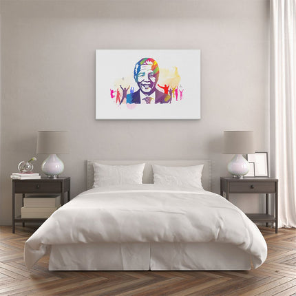 Canvas schilderij slaapkamer Nelson Mandela