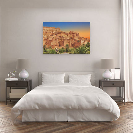 Canvas schilderij slaapkamer Kasbah Ait Ben Haddou Stad in Marokko