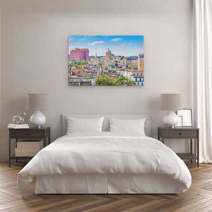 Canvas schilderij slaapkamer Havana Stad in Cuba