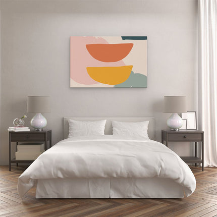 Canvas schilderij slaapkamer Abstracte Kunst in Scandinavische Stijl