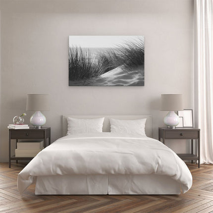 Canvas schilderij slaapkamer Strand en Duinen - Zwart Wit