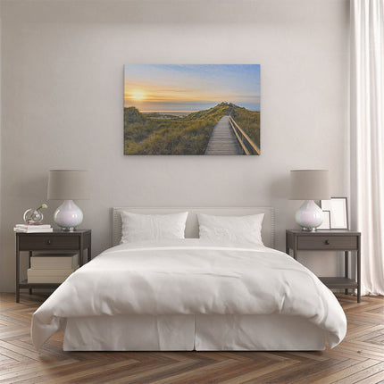 Canvas schilderij slaapkamer Lange Voetpad door de Duinen