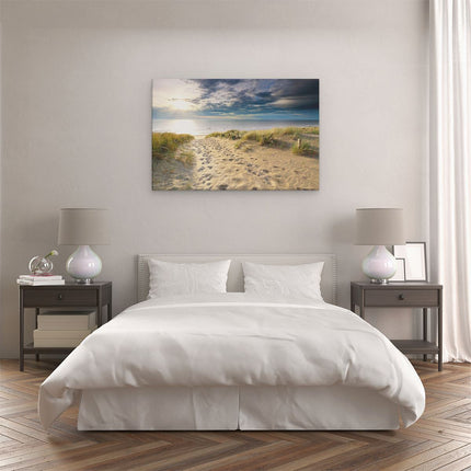 Canvas schilderij slaapkamer Duinen met Zee