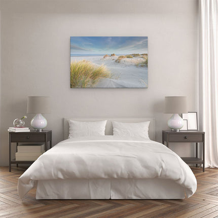 Canvas schilderij slaapkamer Groot Strand met Zee