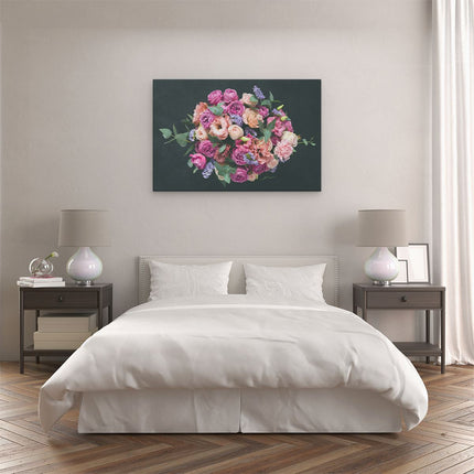 Canvas schilderij slaapkamer Boeket met Verschillende Bloemen
