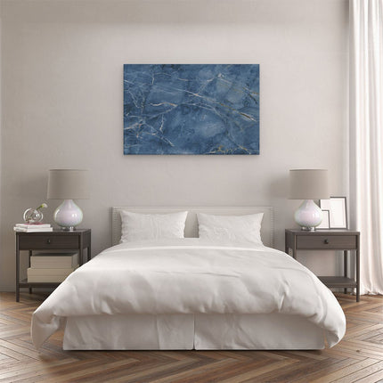 Canvas schilderij slaapkamer Abstracte Kunst - Blauw