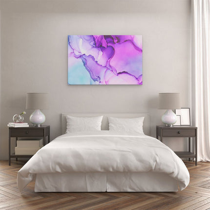 Canvas schilderij slaapkamer Abstracte Kunst - Roze Licht Acryl