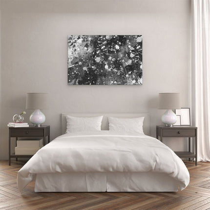 Canvas schilderij slaapkamer Abstracte Kunst - Kleurvolle Acryl - Zwart Wit
